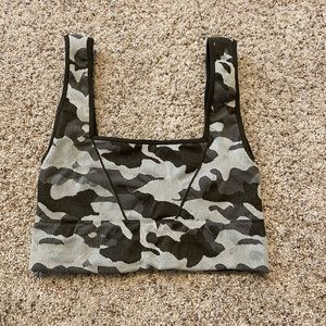 New without tags free people camo good karma bra